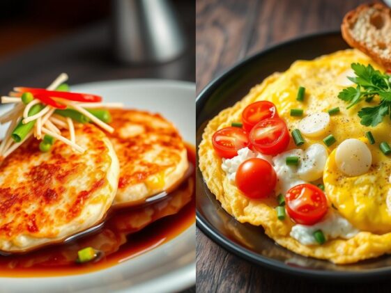 Egg Foo Young vs Omelette