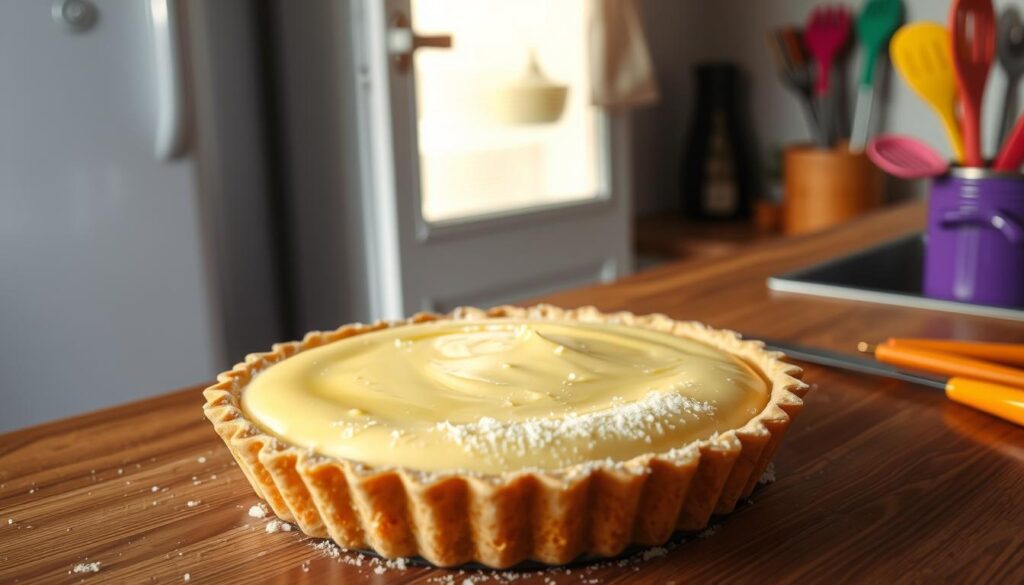 Freezing custard pie