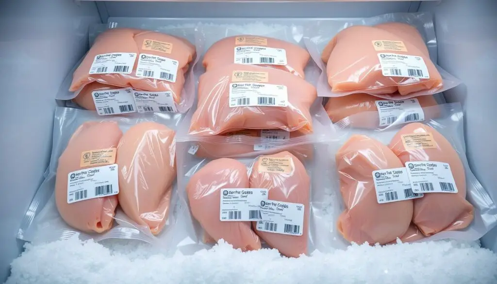 Frozen chicken labeling