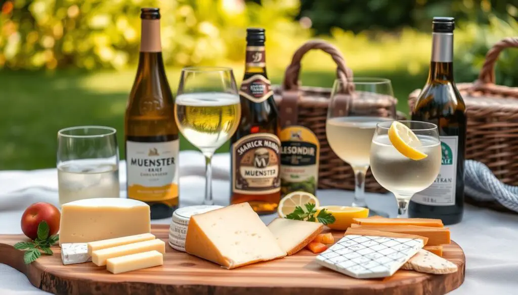 Muenster cheese and drink pairings