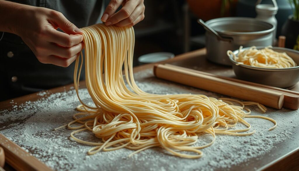 Perfect Thin Ramen Noodles in Making