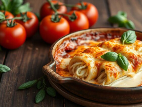 String Cheese Manicotti Dump and Bake