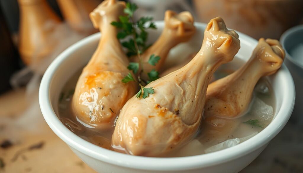 boiled chicken drumsticks