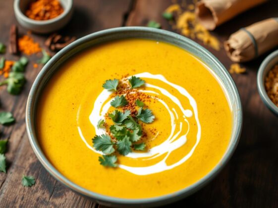 curried leek and parsnip soup