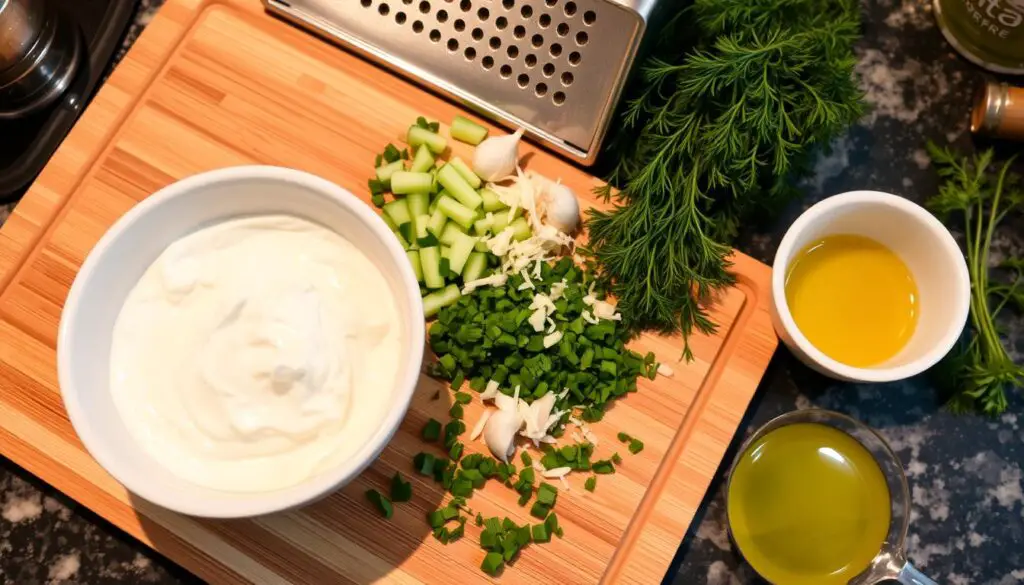 how to assemble tzatziki sauce