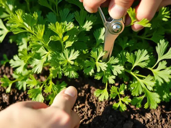 how to prune parsley