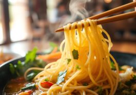 how to use chopsticks for noodles?