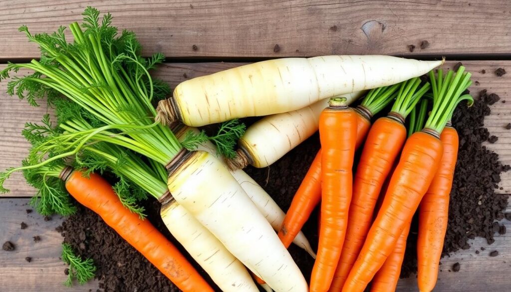 parsnips and carrots