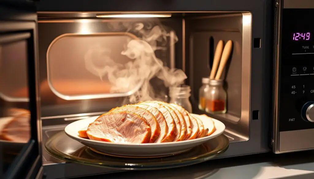 reheating pork loin in microwave