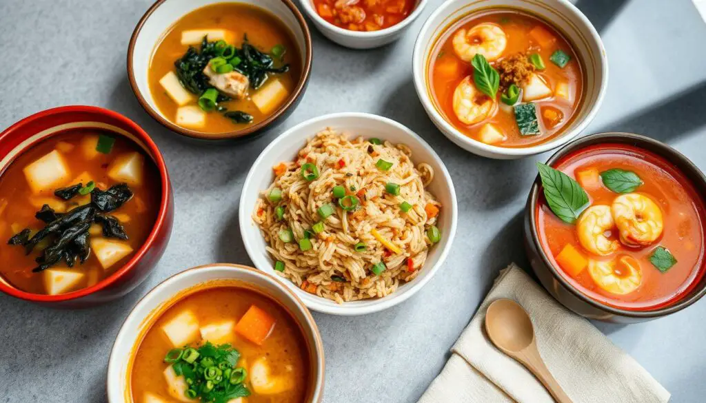 soups with fried rice